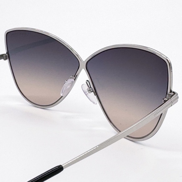 NEW TOM FORD TF569 16B SILVER WOMEN SUNGLASSES ELISE-02 FT0569/S 16B EYEWEAR - Picture 8 of 11